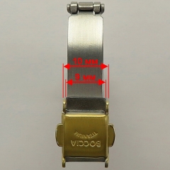 Застёжка для часов 09/09 мм, Titanium/Gold матовый | Boccia
