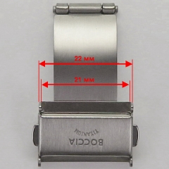 Застёжка для часов 21/21 мм, Titanium | Boccia