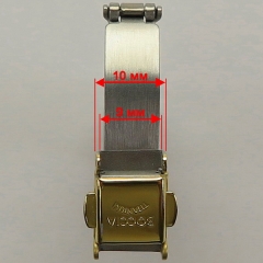 Застёжка для часов 09/09 мм, Titanium/Gold глянцевый | Boccia
