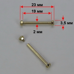 Крепление для ремешка Michael Kors 19 мм, ø2 мм (Gold) - тип 2